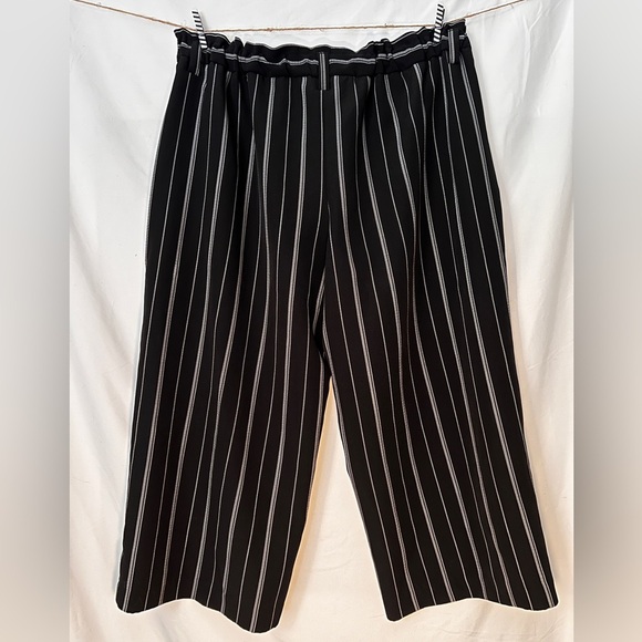APT. 9 Black with white stripes Wide Leg Capri Pants. Size XL. - Picture 2 of 5